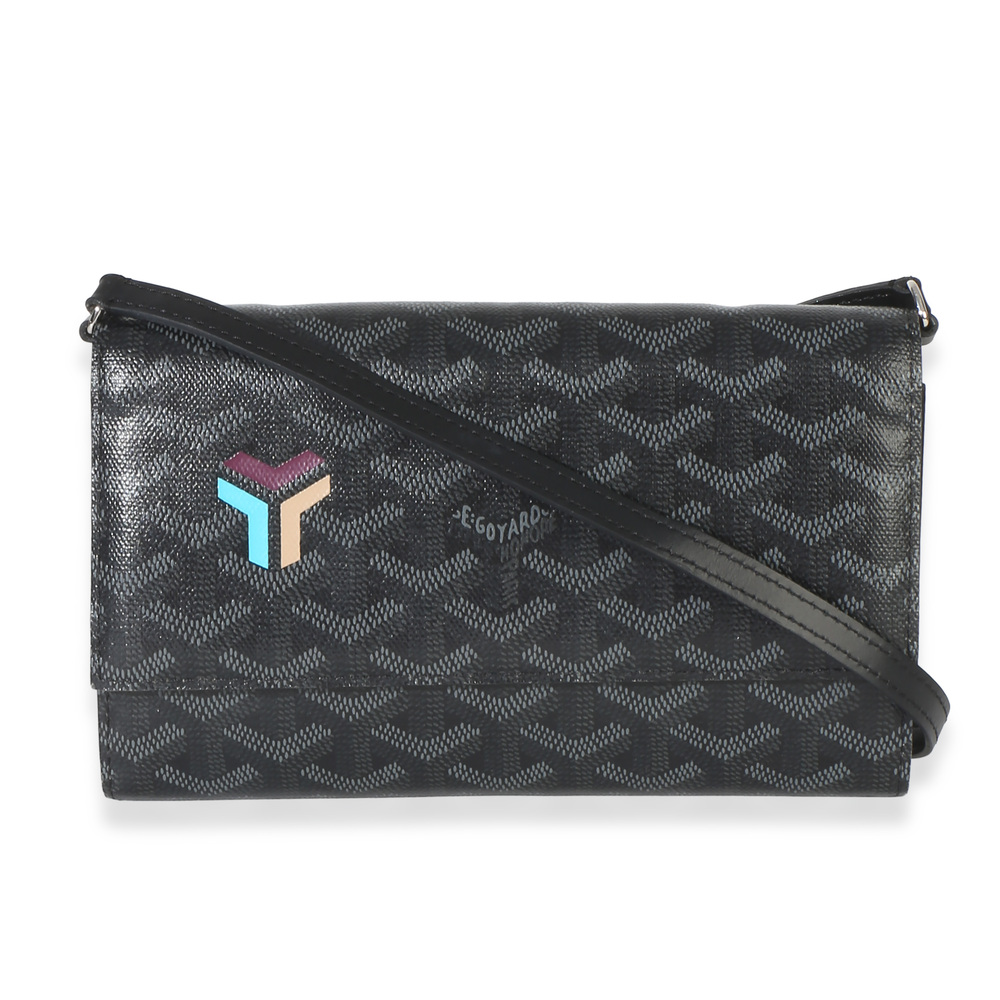 Goyard Black Goyardine Canvas Varenne Limited Continental Wallet